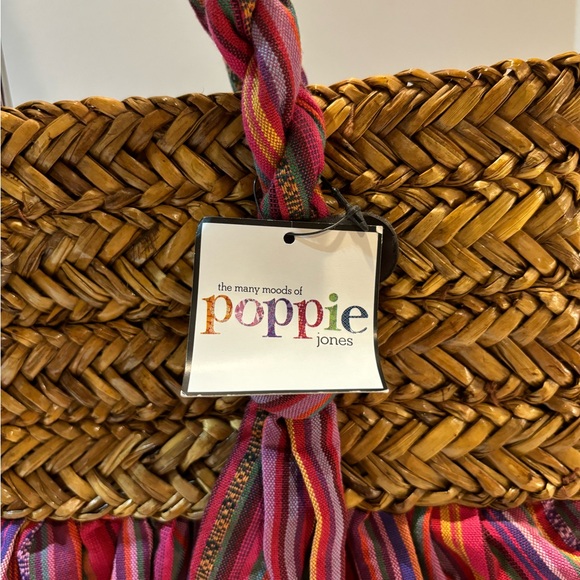 New Poppie‎ jones Vacation Wicker & Fabric Shoulder Bag - Picture 7 of 14